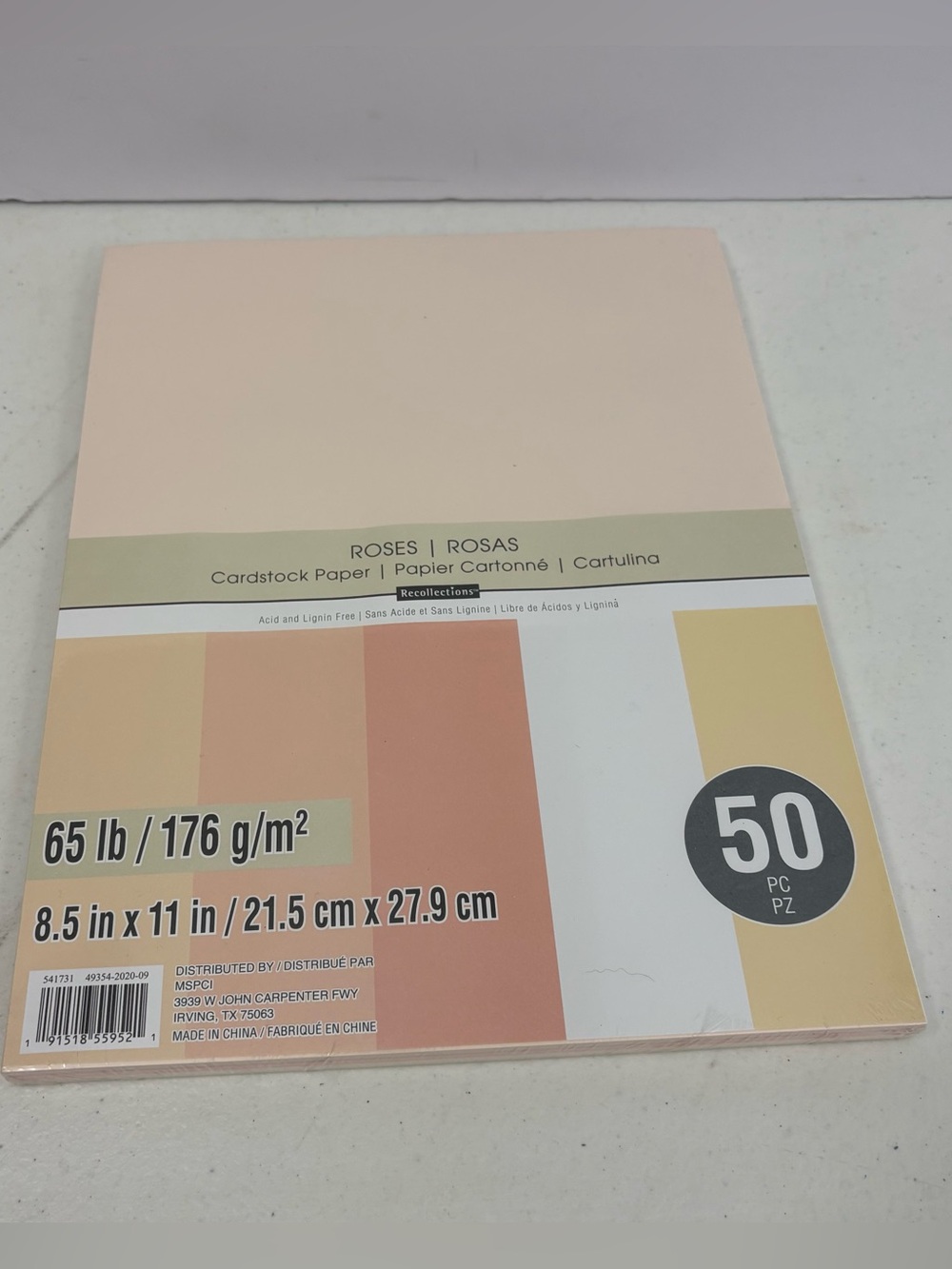 LOT 4 Recollections by Michaels Colored Cardstock 8.5x11, 50 pages/pack - Picture 2 of 5